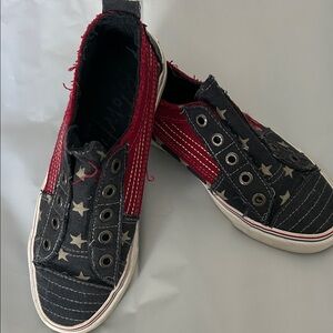 Malibu Red and Black Star Sneakers